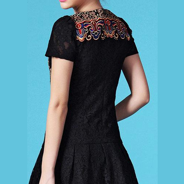 W14005連衣裙肩車花