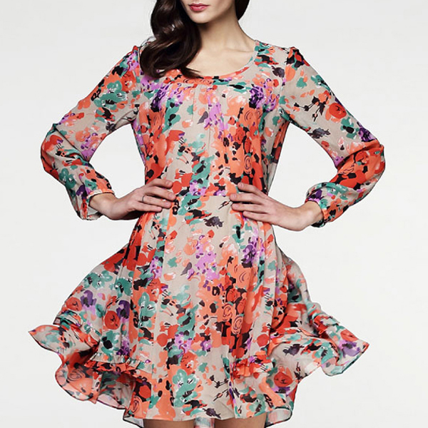 印花連衣裙加工