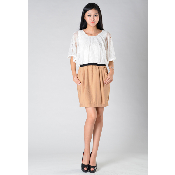 SY008撞厘士連衣裙正面效果