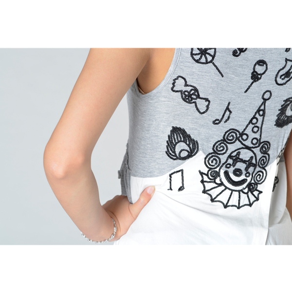 SY009針織車珠片背心細節圖