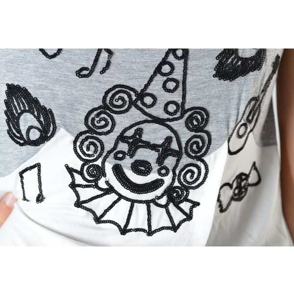 SY009針織車珠片背心細節圖