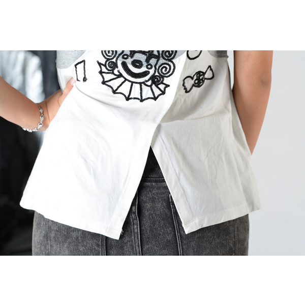 SY009針織車珠片背心細節圖